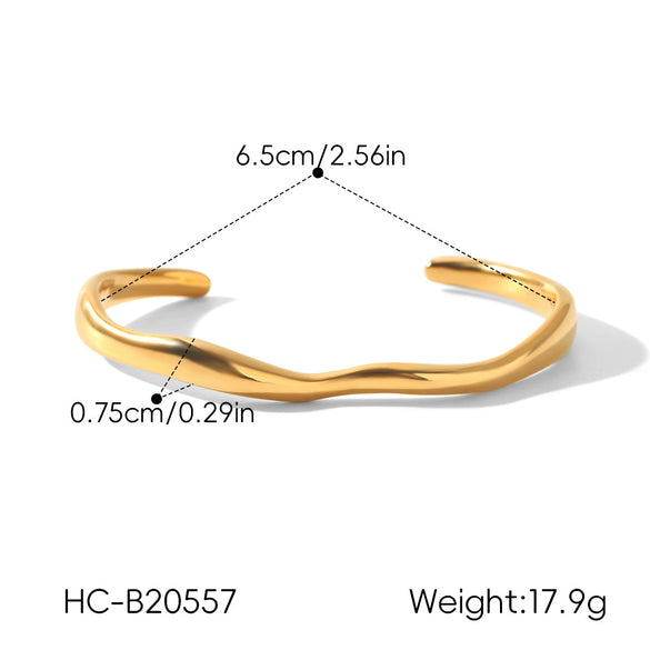 Wholesale Electroplated Geometric Stainless Steel Bracelet With Versatile Design