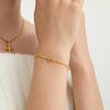 Wholesale Electroplated Geometric Stainless Steel Cross Bracelet With White Zircon Unisex