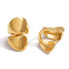 Wholesale Electroplated Geometric Stainless Steel Ear Clips For Women