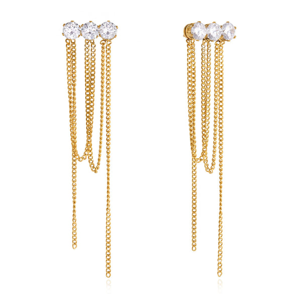 Wholesale Electroplated Geometric Stainless Steel Earrings For Women