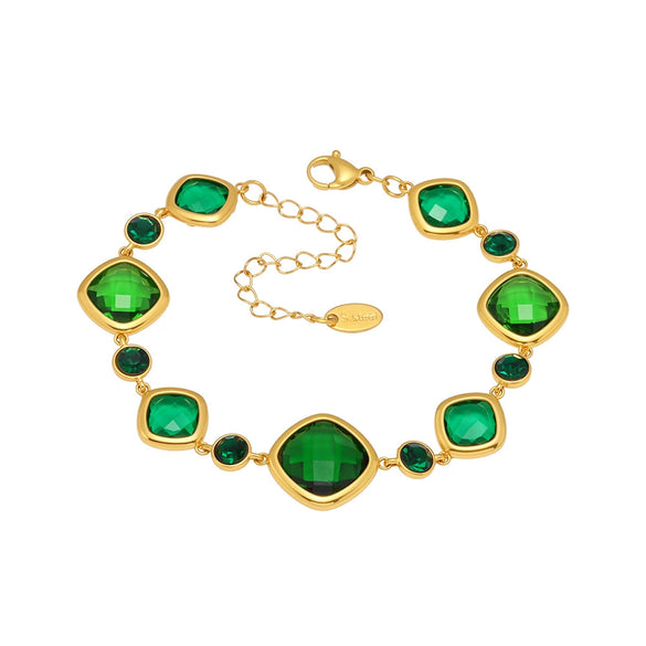 Wholesale Electroplated Geometric Stainless Steel Ferris Wheel Bracelet For Women