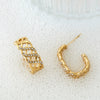 Wholesale Electroplated Geometric Stainless Steel Mesh Earrings For Women