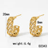 Wholesale Electroplated Geometric Stainless Steel Mesh Earrings For Women