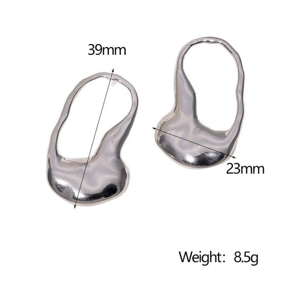 Wholesale Electroplated Geometric Stainless Steel Minimalist Women's Earrings