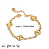 Wholesale Electroplated Geometric Stainless Steel Necklace And Bracelet Set Jewelry Accessories For Women