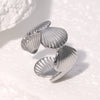 Wholesale Electroplated Geometric Stainless Steel Open Ring For Women Casual Minimalist Style