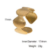 Wholesale Electroplated Geometric Stainless Steel Open Ring For Women Casual Minimalist Style