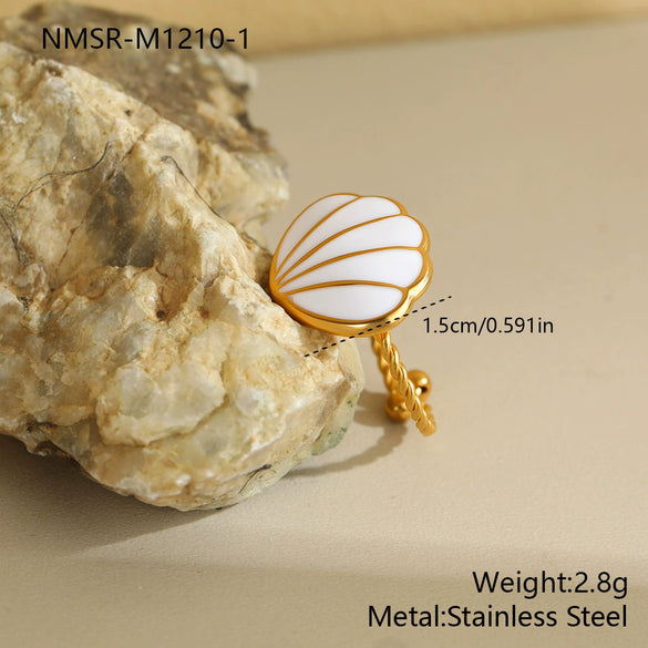 Wholesale Electroplated Geometric Stainless Steel Open Ring Jewelry For Women