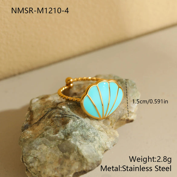 Wholesale Electroplated Geometric Stainless Steel Open Ring Jewelry For Women