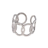 Wholesale Electroplated Geometric Stainless Steel Open Rings For Women And Unisex In Niche Simple Style