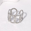 Wholesale Electroplated Geometric Stainless Steel Open Rings For Women And Unisex In Niche Simple Style