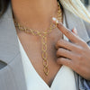 Wholesale Electroplated Geometric Stainless Steel Oshaped Yshaped Chain Necklace For Women Light Luxury Style
