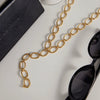 Wholesale Electroplated Geometric Stainless Steel Oshaped Yshaped Chain Necklace For Women Light Luxury Style