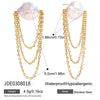 Wholesale Electroplated Geometric Stainless Steel Tassel Pearl Earrings For Women Light Luxury Minimalist Design