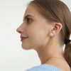 Wholesale Electroplated Geometric Stainless Steel Tassel Pearl Earrings For Women Light Luxury Minimalist Design