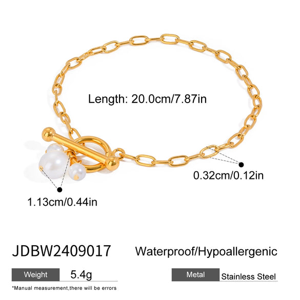 Wholesale Electroplated Geometric Stainless Steel Women's Bracelet