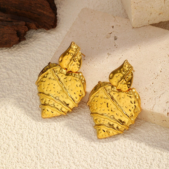 Wholesale Electroplated Geometric Stainless Steel Women's Earrings In Ins Style And Minimalist Design