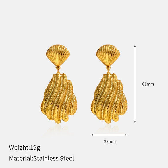 Wholesale Electroplated Geometric Stainless Steel Women's Earrings In Ins Style And Minimalist Design