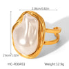 Wholesale Electroplated Geometric Stainless Steel Women's Ring Accessories