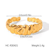 Wholesale Electroplated Geometric Stainless Steel Women's Ring Accessories