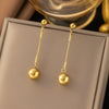 Wholesale Electroplated Geometric Titanium Steel And Stainless Steel Earrings For Women With Fresh And Minimalist Style