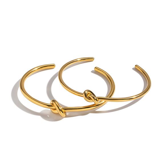 Wholesale Electroplated Geometric Twist Knotted Stainless Steel Bracelet Jewelry For Women