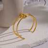 Wholesale Electroplated Geometric Twist Knotted Stainless Steel Bracelet Jewelry For Women