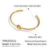 Wholesale Electroplated Geometric Twist Knotted Stainless Steel Bracelet Jewelry For Women