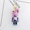 Wholesale Electroplated Gradient Color Cartoon Bear Pendant Diy Mobile Phone Case Jewelry Accessories Acrylic Keychain