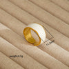 Wholesale Electroplated Heart Shape Geometric Titanium Steel Open Ring For Women And Unisex Ins Style Jewelry