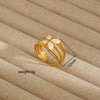 Wholesale Electroplated Heart Shape Geometric Titanium Steel Open Ring For Women And Unisex Ins Style Jewelry