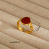 Wholesale Electroplated Heart Shape Geometric Titanium Steel Open Ring For Women And Unisex Ins Style Jewelry