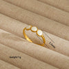 Wholesale Electroplated Heart Shape Geometric Titanium Steel Open Ring For Women And Unisex Ins Style Jewelry