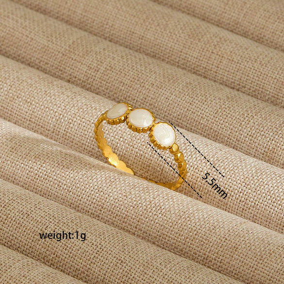 Wholesale Electroplated Heart Shape Geometric Titanium Steel Open Ring For Women And Unisex Ins Style Jewelry