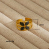 Wholesale Electroplated Heart Shape Geometric Titanium Steel Open Ring For Women And Unisex Ins Style Jewelry