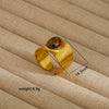 Wholesale Electroplated Heart Shape Geometric Titanium Steel Open Ring For Women And Unisex Ins Style Jewelry