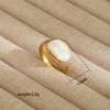 Wholesale Electroplated Heart Shape Geometric Titanium Steel Open Ring For Women And Unisex Ins Style Jewelry