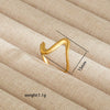 Wholesale Electroplated Heart Shape Geometric Titanium Steel Open Ring For Women And Unisex Ins Style Jewelry