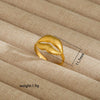 Wholesale Electroplated Heart Shape Geometric Titanium Steel Open Ring For Women And Unisex Ins Style Jewelry