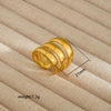 Wholesale Electroplated Heart Shape Geometric Titanium Steel Open Ring For Women And Unisex Ins Style Jewelry