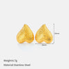 Wholesale Electroplated Heartshaped Stainless Steel Stud Earrings For Women