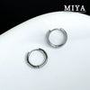 Wholesale Electroplated Hoop Earring Set For Unisex In Minimalist Geometric Stainless Steel Style With Vacuum Plating In The Furnace
