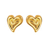 Wholesale Electroplated Ins Style Heart Shaped Stainless Steel Earrings For Women