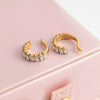 Wholesale Electroplated 18K Gold Geometric Stainless Steel Ear Clips For Women