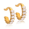 Wholesale Electroplated 18K Gold Geometric Stainless Steel Ear Clips For Women