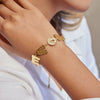 Wholesale Electroplated 18K Gold Geometric Stainless Steel Love Bracelet Jewelry For Women