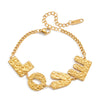 Wholesale Electroplated 18K Gold Geometric Stainless Steel Love Bracelet Jewelry For Women