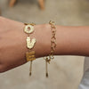 Wholesale Electroplated 18K Gold Geometric Stainless Steel Love Bracelet Jewelry For Women