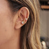 Wholesale Electroplated 18K Gold Simple Diamondencrusted Geometric Stainless Steel Earrings For Women
