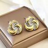 Wholesale Electroplated Light Luxury Geometric Crescent Stainless Steel Earrings For Women